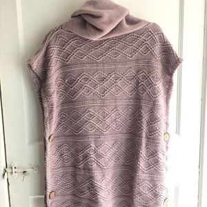 Lilac cowl neck sleeveless sweater